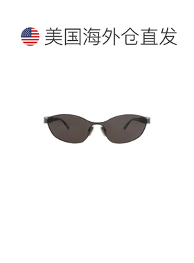 自营balenciaga猫眼镜框金属太阳眼镜-灰色灰色 美国奥莱直发