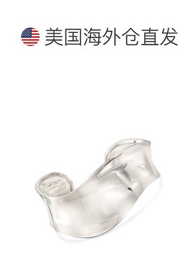 自营 ross-simonsRoss Simons纯银自由形波浪形手镯-8英寸 美国奥