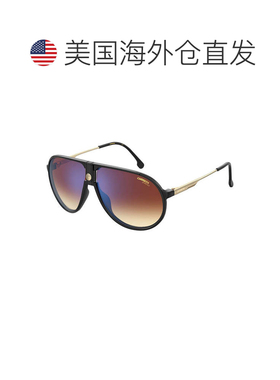 自营CARRERA1034/S 02M2A8黑色/金色/棕色渐变蓝色镜子-黑色/金色