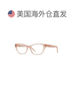 自营givenchyGv50080i半透明柔软粉红色猫眼眼镜，带结构化镜腿-