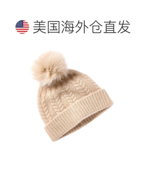 自营sofiacashmereSofifacashmere电缆羊绒帽子-棕色 美 美国奥