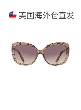 自营Guess Factory Brown Gradient Butterfly Ladies Sunglasses