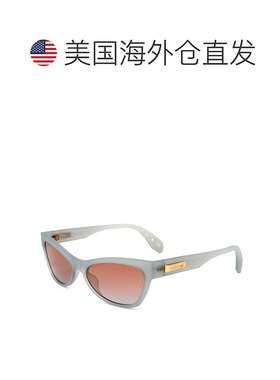 自营 adidas阿迪达斯女式54毫米哑光浅蓝色太阳镜-哑光浅蓝色 美