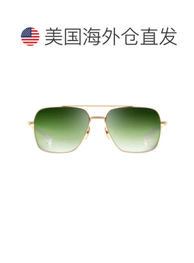 自营ditaFlight-Seven渐变方形钛金太阳眼镜-绿色 美国奥莱直发