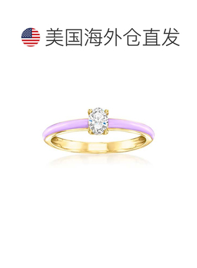 自营Ross-Simons Lab-Grown Diamond Ring With Lavender Enamel