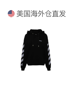 自营off-whiteOff- Cotton Men's Sweatshirt - black 美国奥莱直