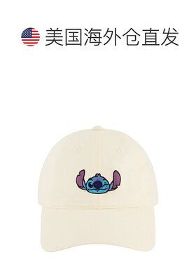 Disney Stitch Winky Face 刺绣爸爸帽 - 卡其色 【美国奥莱】直