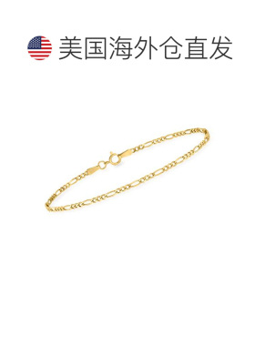 自营Ross-Simons 1.9 毫米 14 节黄金 Figaro-Link 手链 - 7 英寸