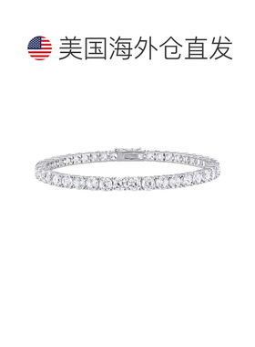 自营Mimi & Max 14 1/4 克拉 TGW 纯银打造白色蓝宝石手链 - 白色