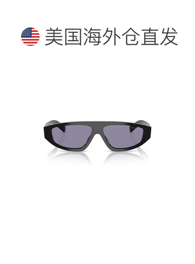 自营prada0pr C02s Angular Black Acetate Sunglasses - grey 美