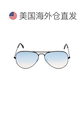 自营ray-ban雷朋飞行员闪光镜片蓝色渐变男女通用太阳镜rb300025