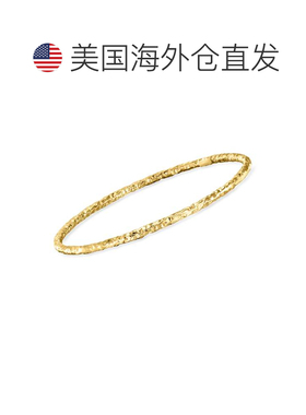 自营Ross-Simons Italian 22kt Gold Over Sterling Hammered Ban