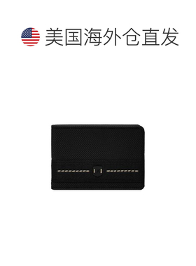 自营Fossil Men's Rowan Nylon Front Pocket Bifold - black 美