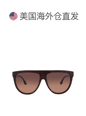 自营Victoria Beckham Brown Gradient Browline Ladies Sunglass