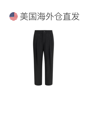 自营Giorgio Armani Viscose Casual Men's Pants - black 美国奥
