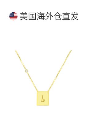 savvy cie jewels18K 镀金纯银项链，镶嵌 CZ - 黄色-l 【美国奥