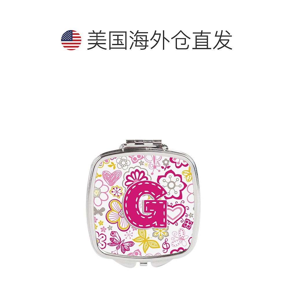 自营 Carolines Treasures CJ2005-GSCM 字母 G 花蝴蝶粉色正品 - 图1