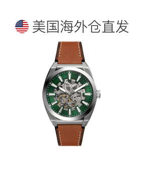 自营Fossil Men's Everett Green Dial Watch - green 美国奥莱直