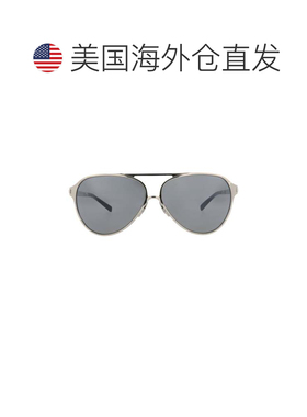自营saint laurent飞行员镜框金属太阳眼镜-银色 美国奥莱直发