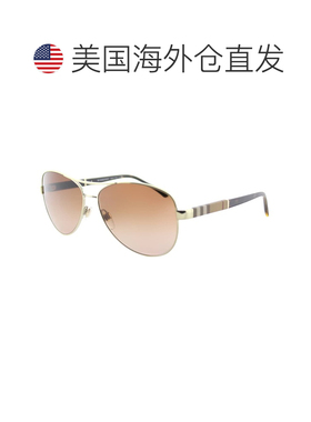 自营Burberry  BE 3080 114513 Unisex Aviator Sunglasses - lig