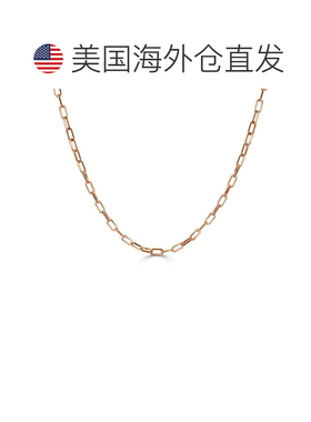 自营sabrina14k 金回形针链式项链 - XX-小 - 玫瑰色 美国奥莱直