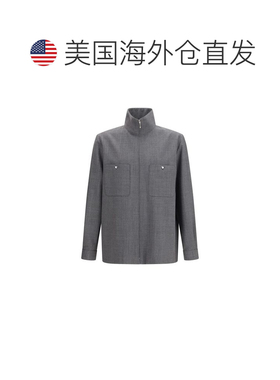 自营Valentino Polyester Men's Coat - gray 美国奥莱直发