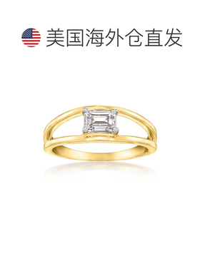自营Ross-Simons Lab-Grown Diamond Split Ring in 18kt Gold Ov