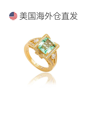 自营Suzy Levian Sterling Silver White Emerald Cut Cubic Zirc