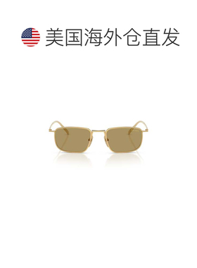 自营prada0pr D52s Rectangular Gold Metal Frame Sunglasses -