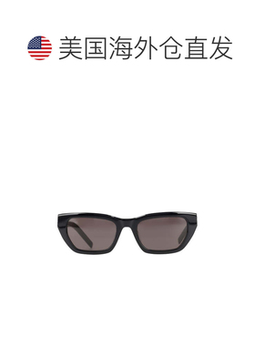 自营saint laurentSl M127矩形醋酸纤维太阳眼镜-黑色 美国奥莱直