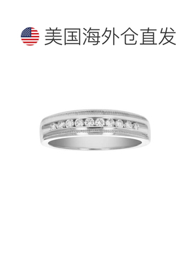 自营vir jewels1/4 cttw SI1-SI2 认证机器钻石婚戒锯状滚边 14K