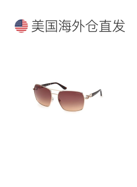 自营Guess Metal Women's Sunglasses - gold 美国奥莱直发