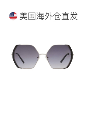 自营Guess Factory Smoke Gradient Geometric Ladies Sunglasses