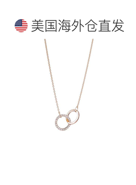 自营adornia14k Rose Gold Plated Adjustable Pave CZ Rings Nec