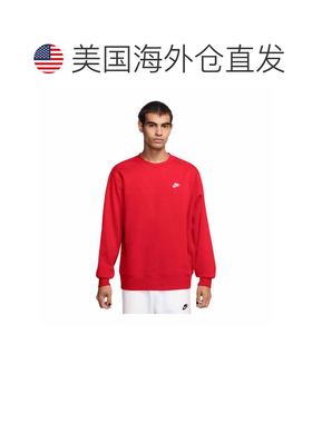 自营Nike Club Men's Fleece Crew - red 美国奥莱直发
