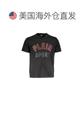 自营Plein Sport Cotton Men Men's T-Shirt - black 美国奥莱直