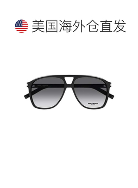 自营saint laurent大方形镜框太阳眼镜-灰色 美国奥莱直发