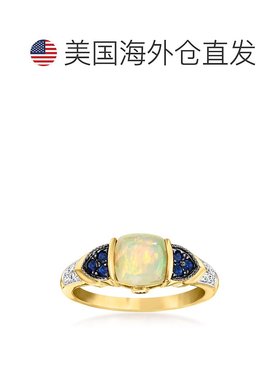 自营 Ross-Simons 埃塞俄比亚蛋白石戒指镶有钻石和 . 14kt 黄金
