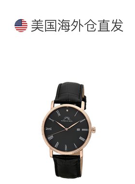 自营Porsamo Bleu Men's Veritas 1 Genuine Leather Band Watch