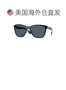 自营Costa del Mar女士57毫米闪亮黑色太阳镜-闪亮黑色 美国奥莱