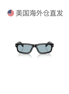 自营prada0pr B11s Rectangular Black Acetate Sunglasses - gre