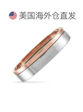 自营Calvin Klein Hook 不锈钢玫瑰金 PVD 封闭式手镯套装 多 美