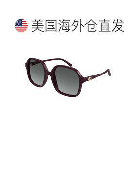 自营valentino勃艮第金色Vg0018s醋酸纤维超大几何太阳镜-灰色 美