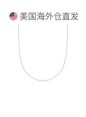 自营Ross-Simons 意大利 14 克拉白金中号绳链项链 - 20 英寸 美