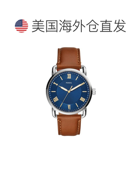 自营Fossil Men's Copeland Blue Dial Watch - brown 美国奥莱直