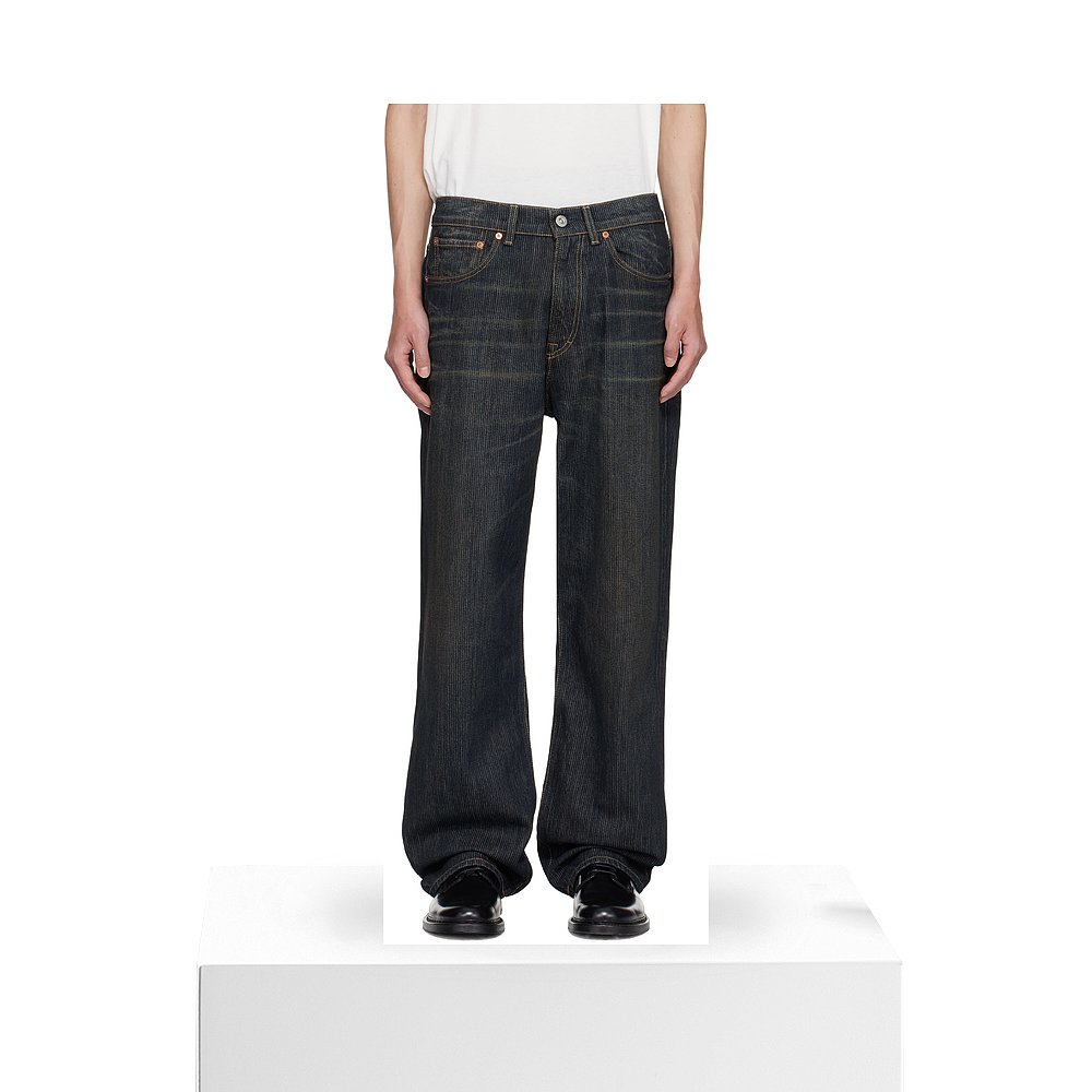 1h可退 香港直邮潮奢 Our Legacy 男士 海军蓝 Third Cut 牛仔裤 - 图3