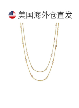 自营liv oliver纯银 Cz Station 项链 - 金色 美国奥莱直发