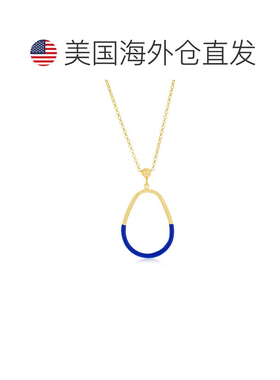 自营simona纯银午夜珐琅梨形项链 - 镀金 - 蓝色 美国奥莱直发