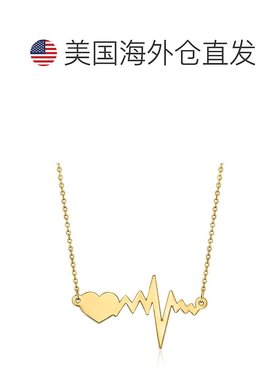 自营 Ross-Simons 意大利 14 克拉黄金心跳项链 - 18 英寸 美国奥