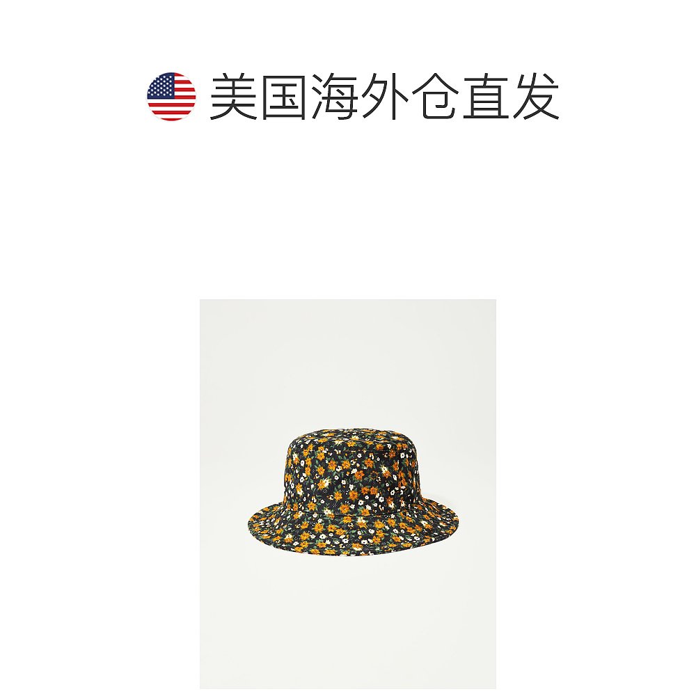 Lucky Brand Floral Corduory Bucket Hat- black【美国奥莱】-图1